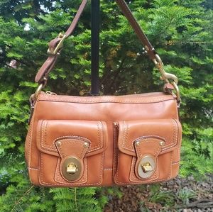 Coach Mandy - Legacy British Tan Double Turnlock Vachetta Leather